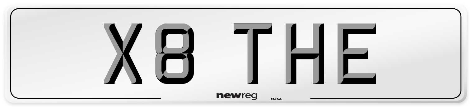 X8 THE Number Plate from New Reg